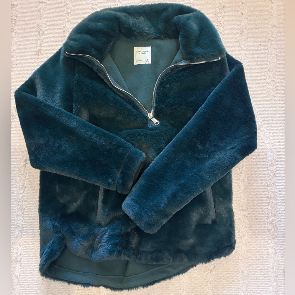 Abercrombie Faux Fur Quarter Zip